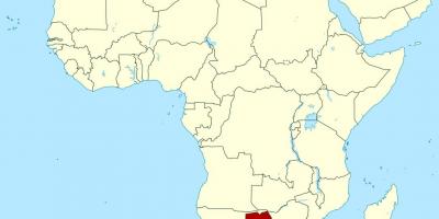 Mapa Botswana afrikan
